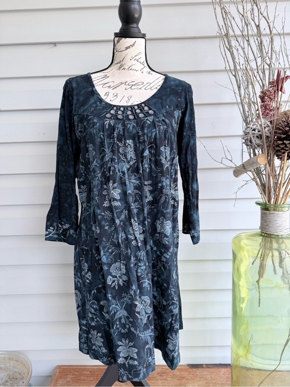 LA Blend blue tie-dye bedazzled dress. Size M